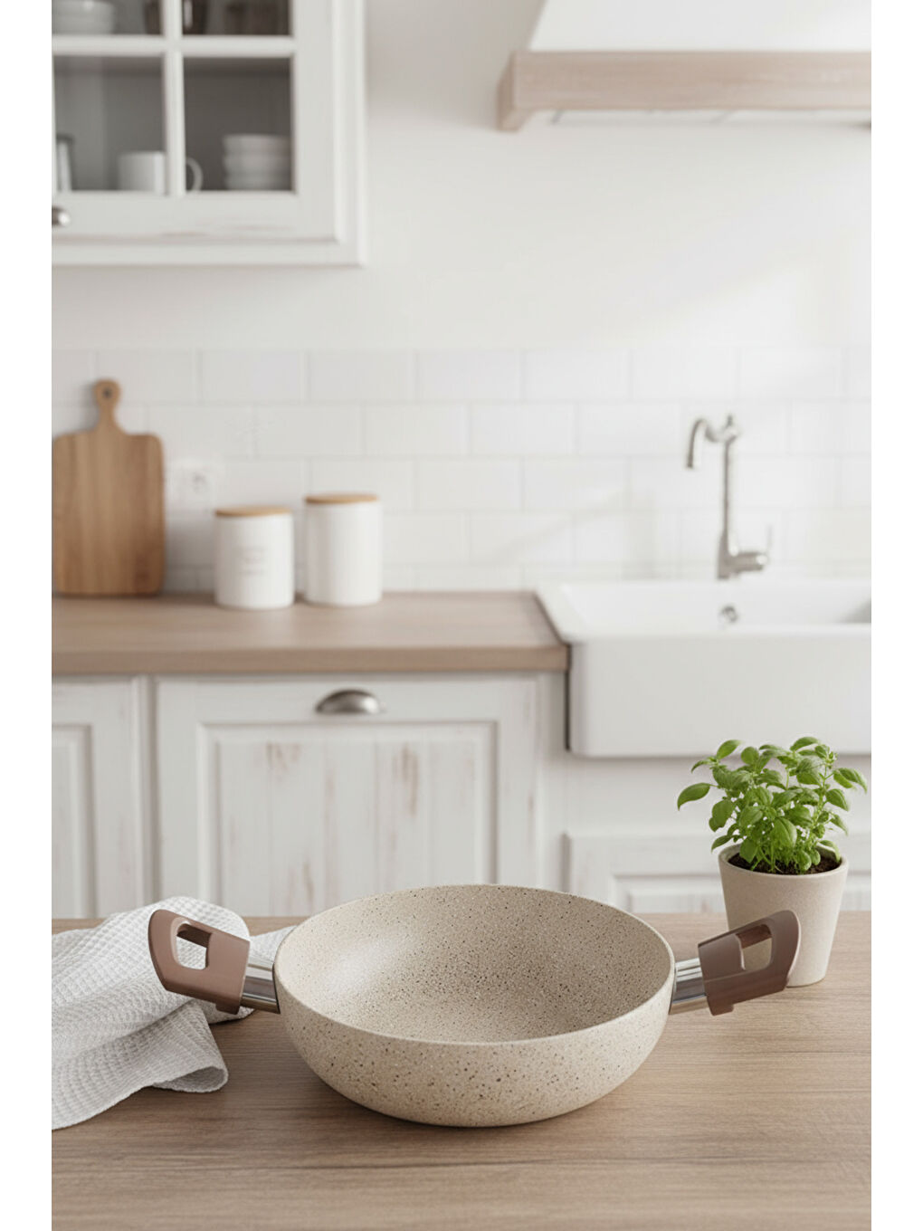 Ekru Marcel 13 Parça Granit Tencere Seti Krem-2