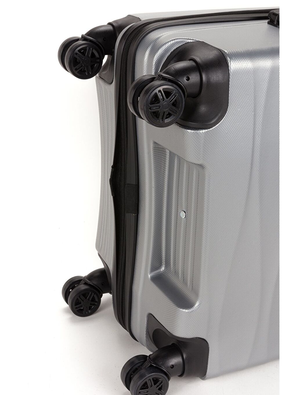 Gri ABS Unisex Dalgalı Kabin Orta Büyük Boy 3'lü Valiz Seti FSL119-6
