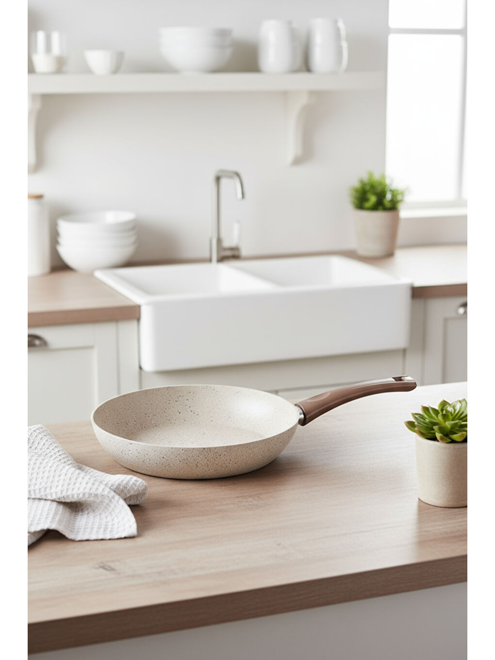 Ekru Marcel 13 Parça Granit Tencere Seti Krem-4