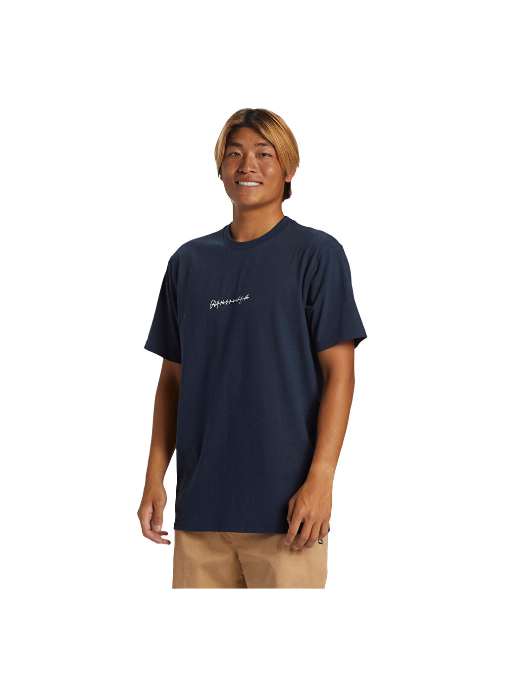 Lacivert Qs Rushed Logo Dna Erkek Tişört-2