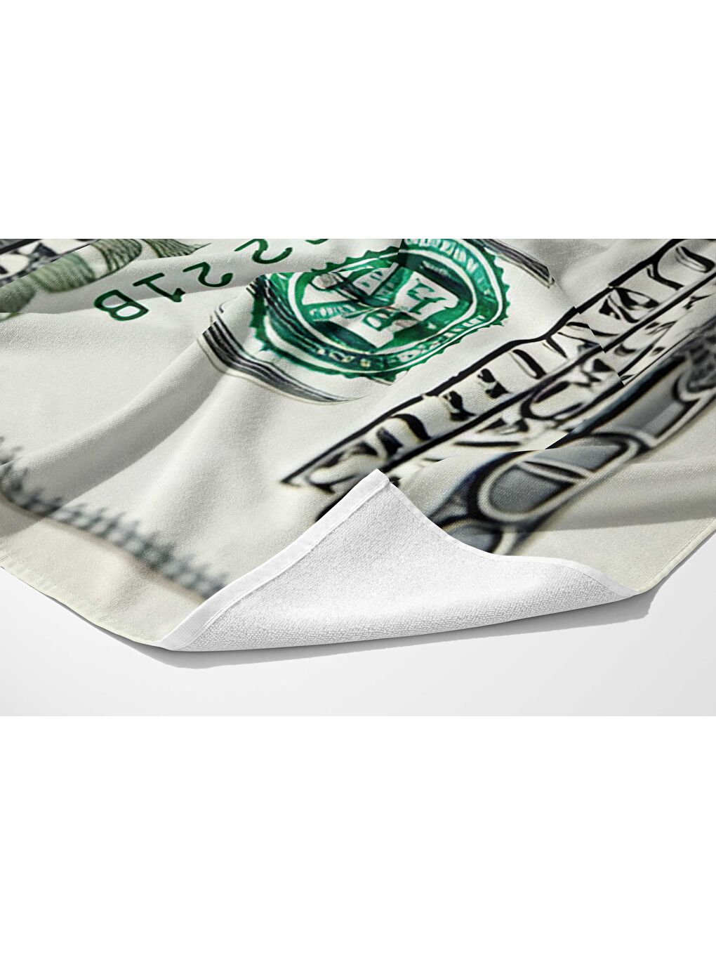 Siyah Dolar Desen Dijital Baskı Plaj Havlusu 75X150-3