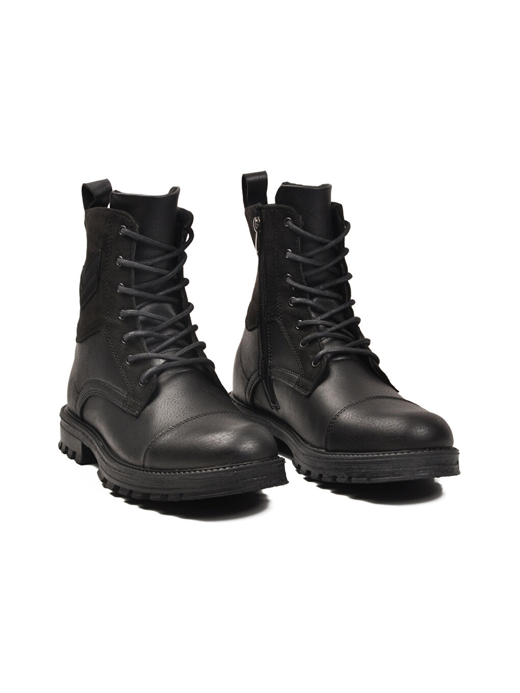 Siyah Kaymaz Taban İçi Polarlı Fermuarlı Erkek Bot GVN-347 M-2