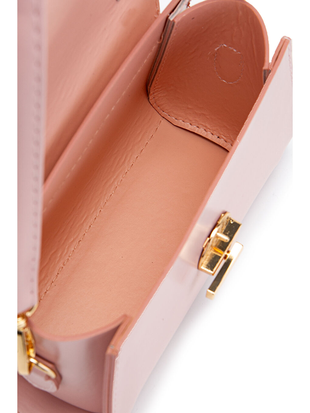 Pembe Uzun Askılı Suni Deri Kadın Çapraz Çanta Lenora Pudra-4