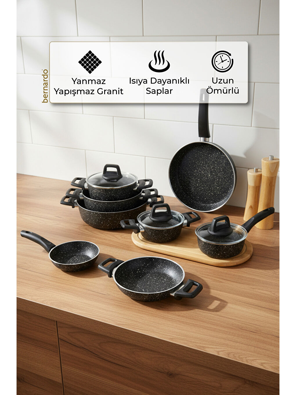 Anita 13 Parça Tencere Seti Siyah-7