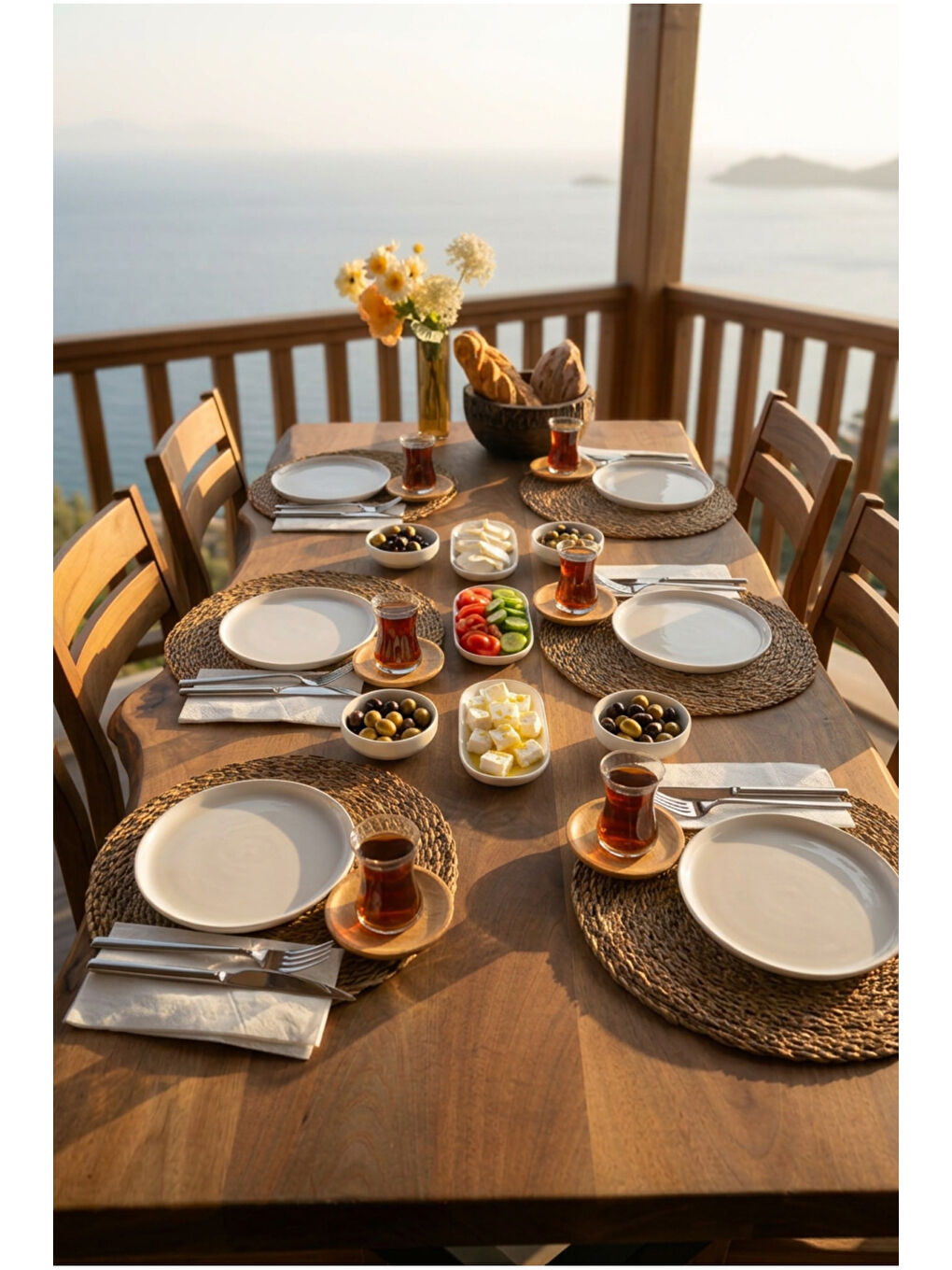 Lily 12 Parça Kahvaltı Takımı Beyaz