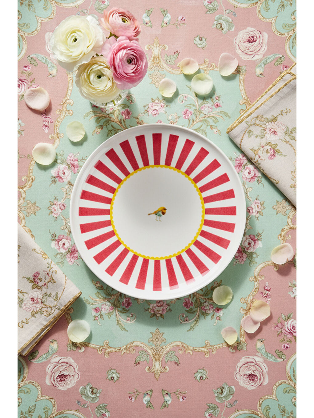 Karışık Bird Time 6 Parça Pasta Takımı-3