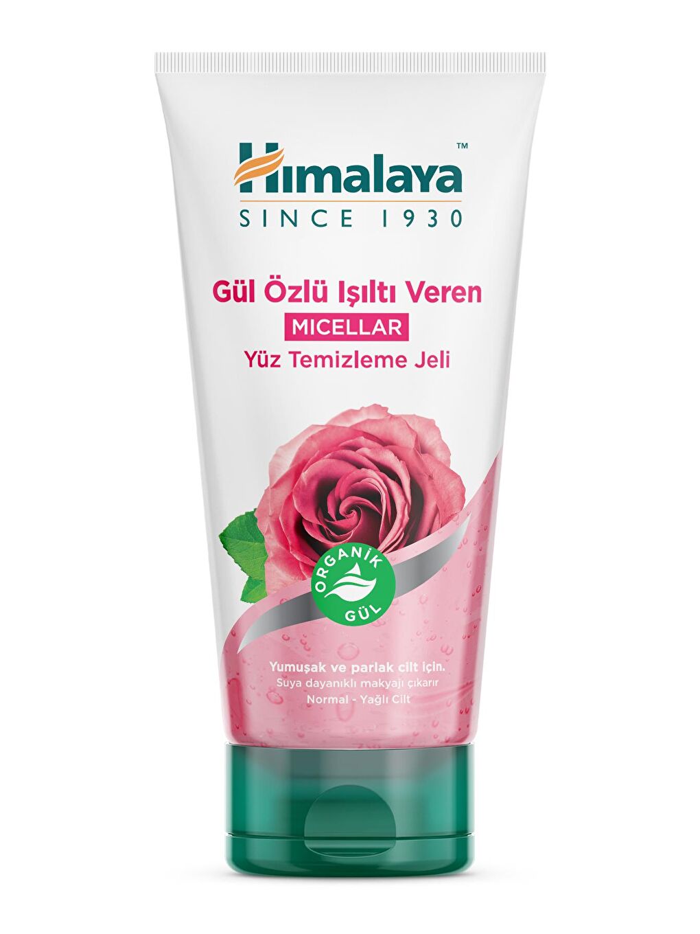 Micellar Parlatıcı Yüz Temizleyici, Organik Gül, Makyaj Temizleyici, Normal Ve Yağlı Ciltler, 150ml