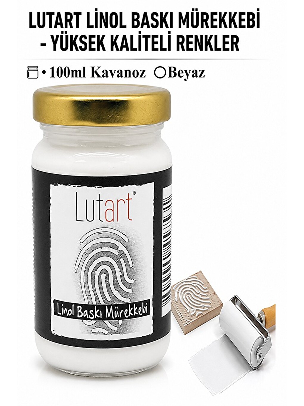 Linol Mürekkebi 100 Ml 1 Adet Lutart Linol Baskı Boya Mürekkebi Blok Baskı Sanat Su Bazlı Matbaa Mür