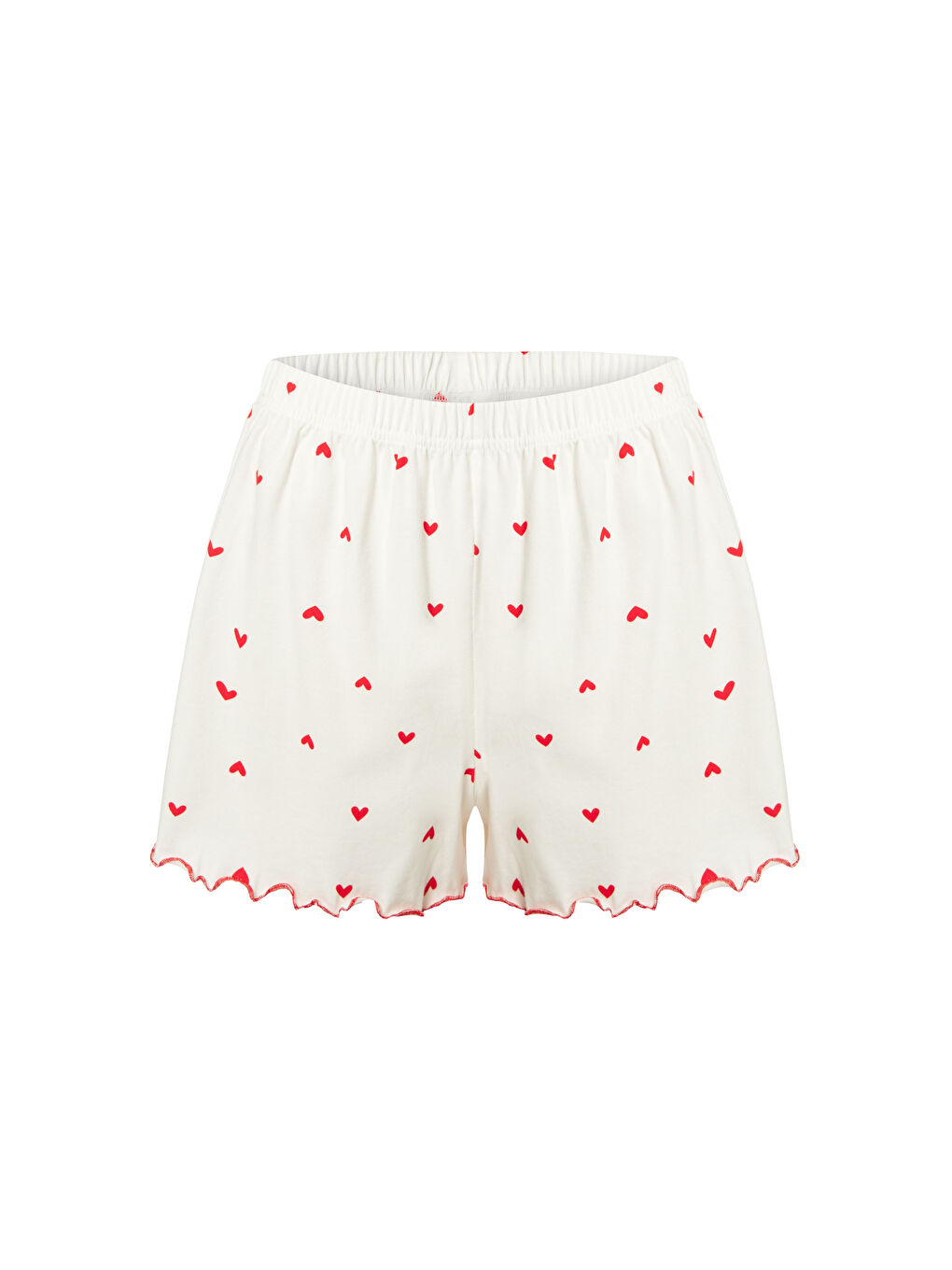 Pembe Kadın Çiçek Desenli Gül Fiyonklu İp Askılı Şort Takım-2