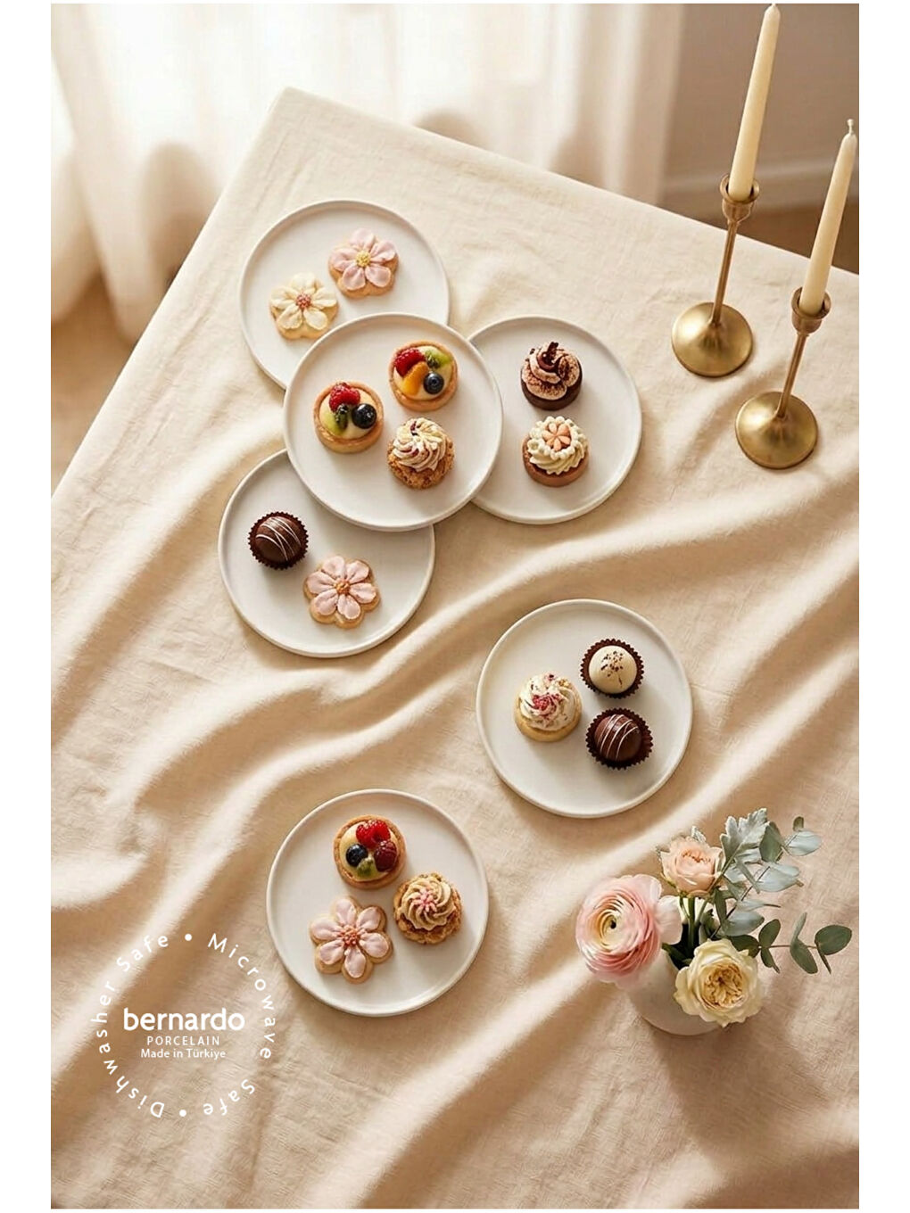 Vera 6 Parça Pasta Takımı Beyaz-2