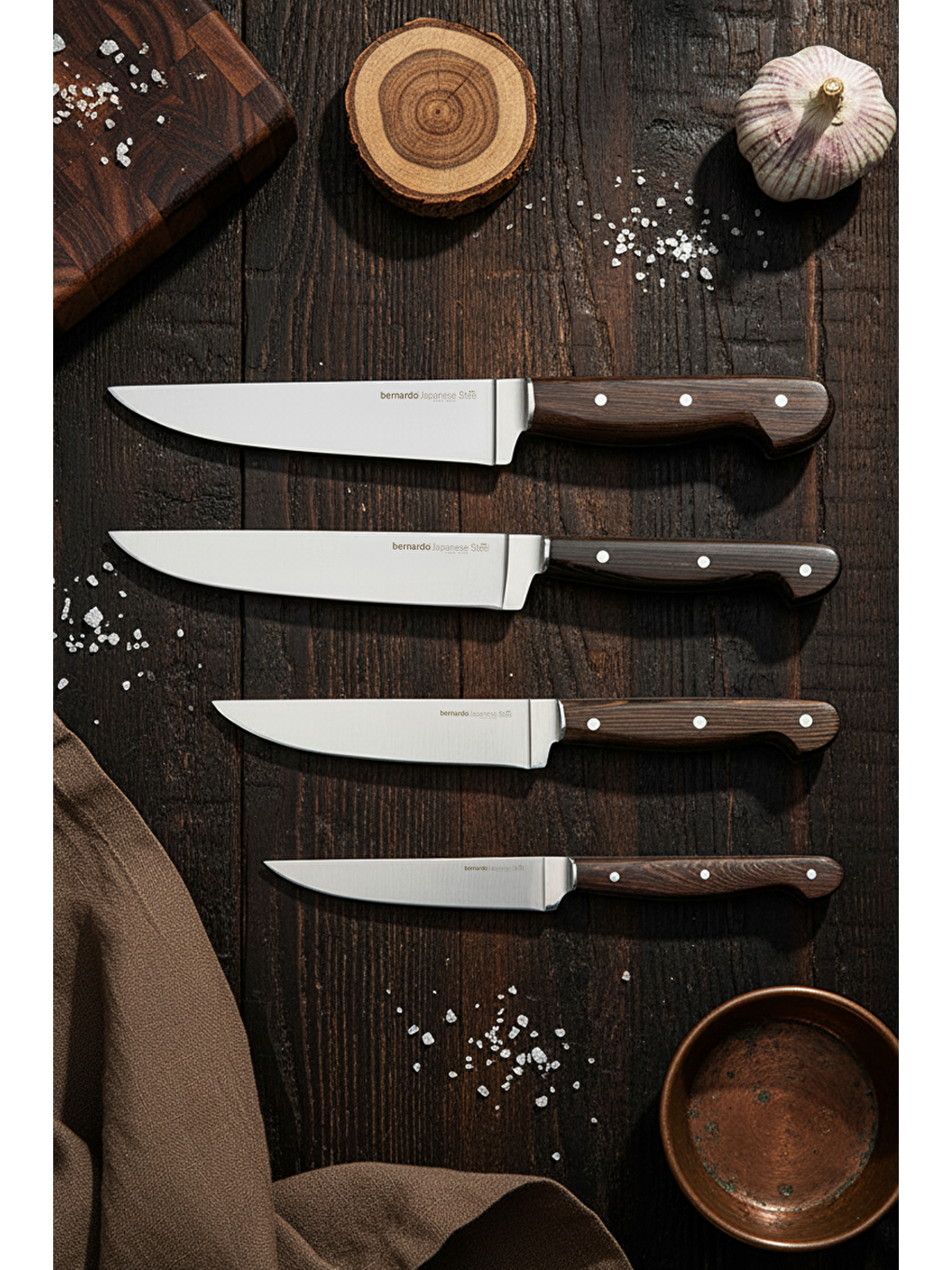 Kahverengi Vento Takozlu Bıçak Seti-3