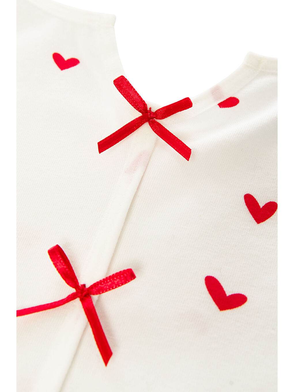 Pembe Kadın Çiçek Desenli Gül Fiyonklu İp Askılı Şort Takım-3