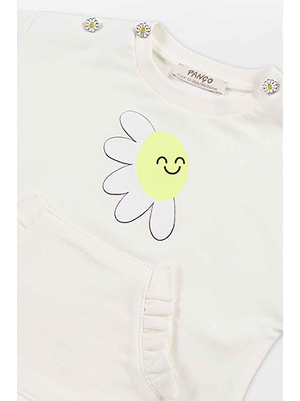 Kız Bebek Baskı Detaylı Ekru Sweatshirt-2