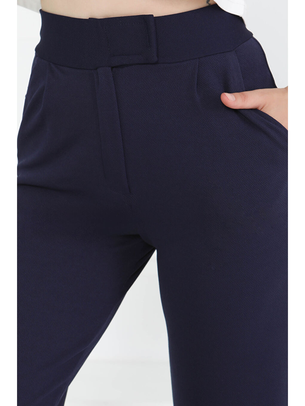 Cırtlı Spor Pantolon Lacivert - 27351-3