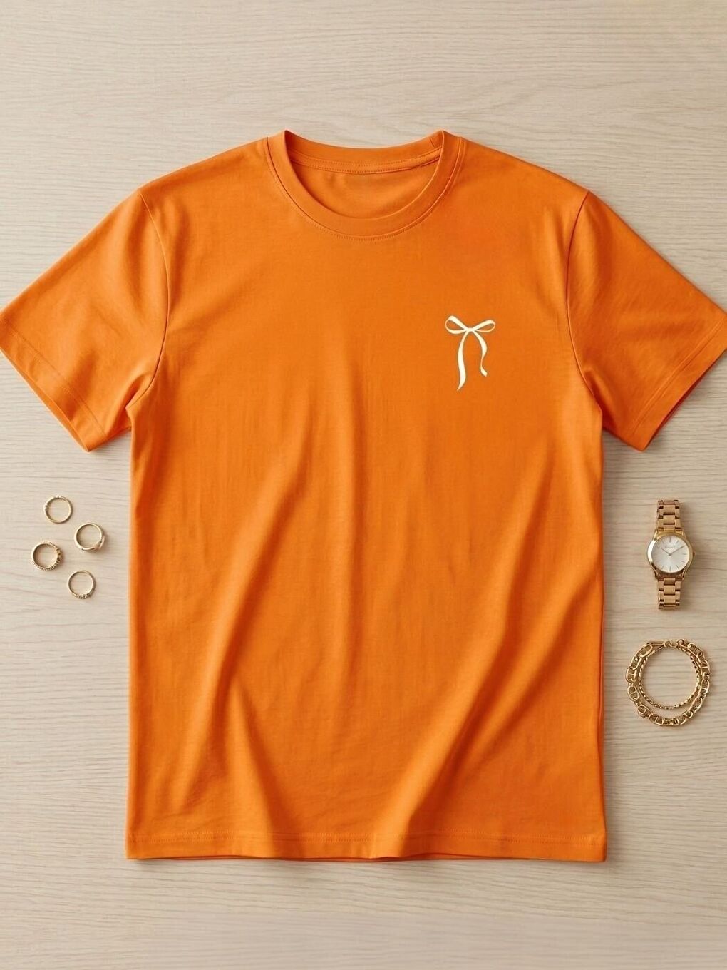 Karışık 4Lü Kurdele Baskılı Tişört-2