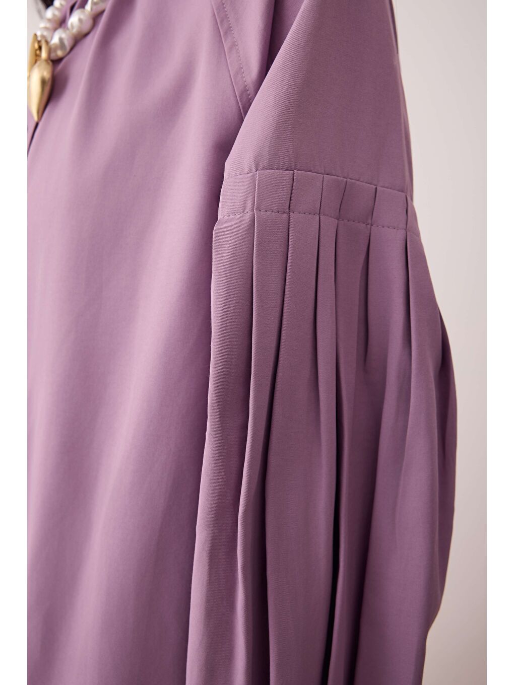 Mor Balon Kollu Gömlek Açık Menekşe-2