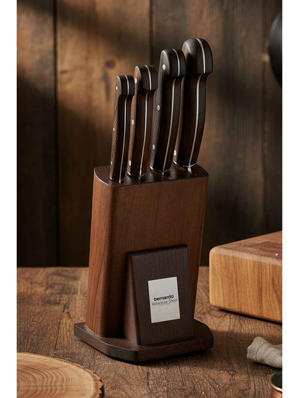 Kahverengi Vento Takozlu Bıçak Seti-4