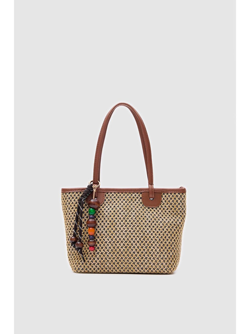 Kahverengi Roen Hasır Omuz Çantası Taba