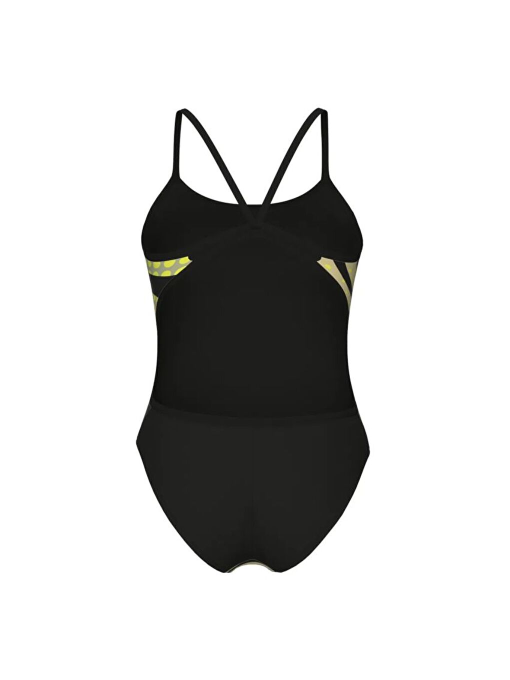 Siyah Multi Stripes Swimsuitalylace Back Kadın Yüzücü Mayosu 007158560-1