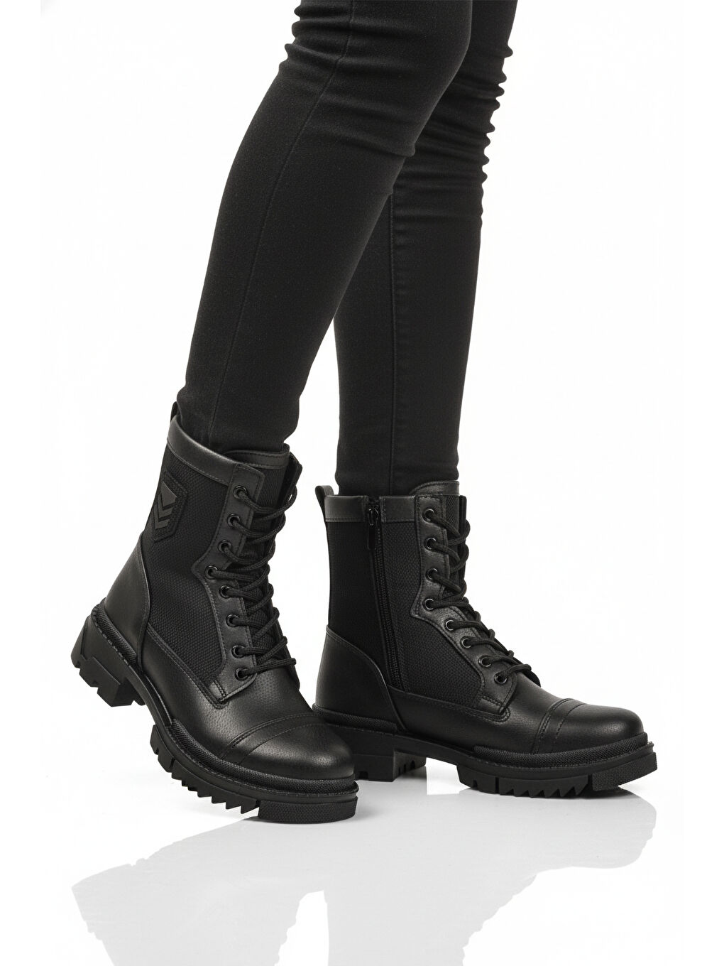 Siyah İçi Polarlı Kaymaz Taban Fermuarlı Unisex Bot 2100 G