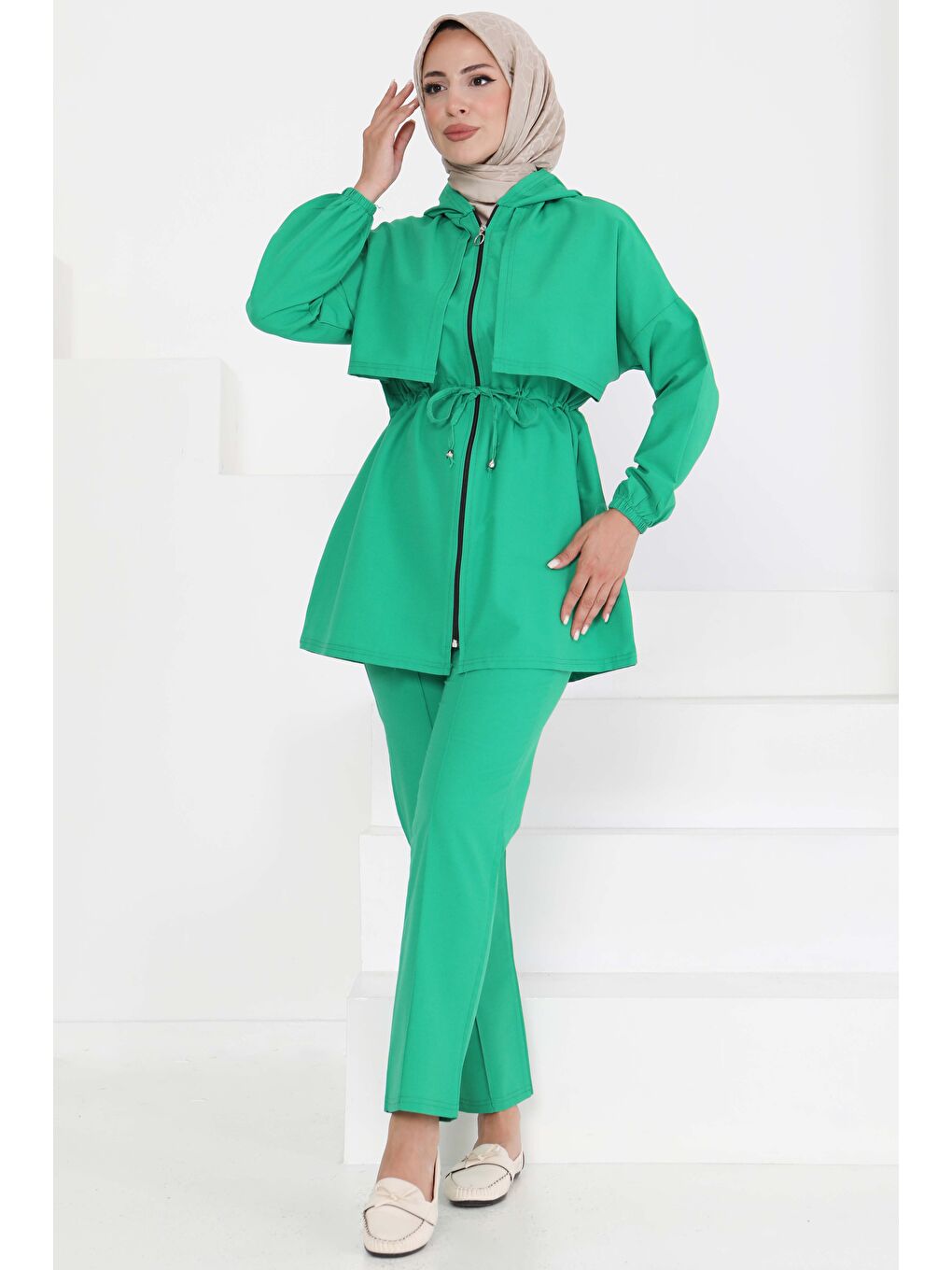 Yeşil Önden Bağlamalı İkili Takım Yesil - 27073-2