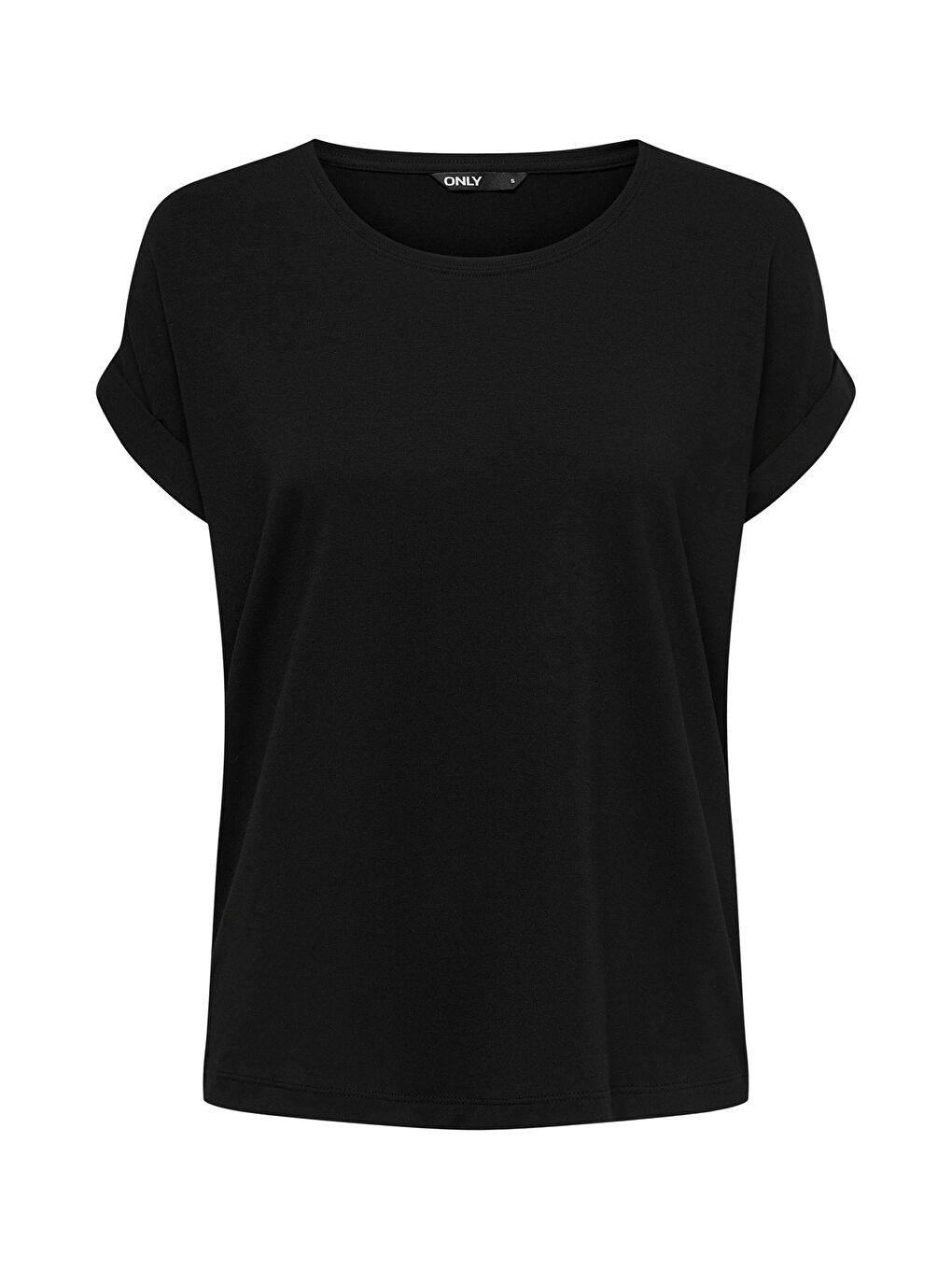 Siyah Regular Fit Bisiklet Yaka Onlmoster Kadın T Shirt 15106662-5