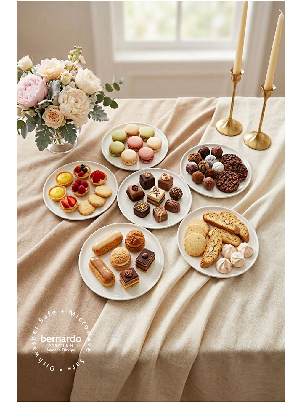 Vera 6 Parça Pasta Takımı Beyaz-5