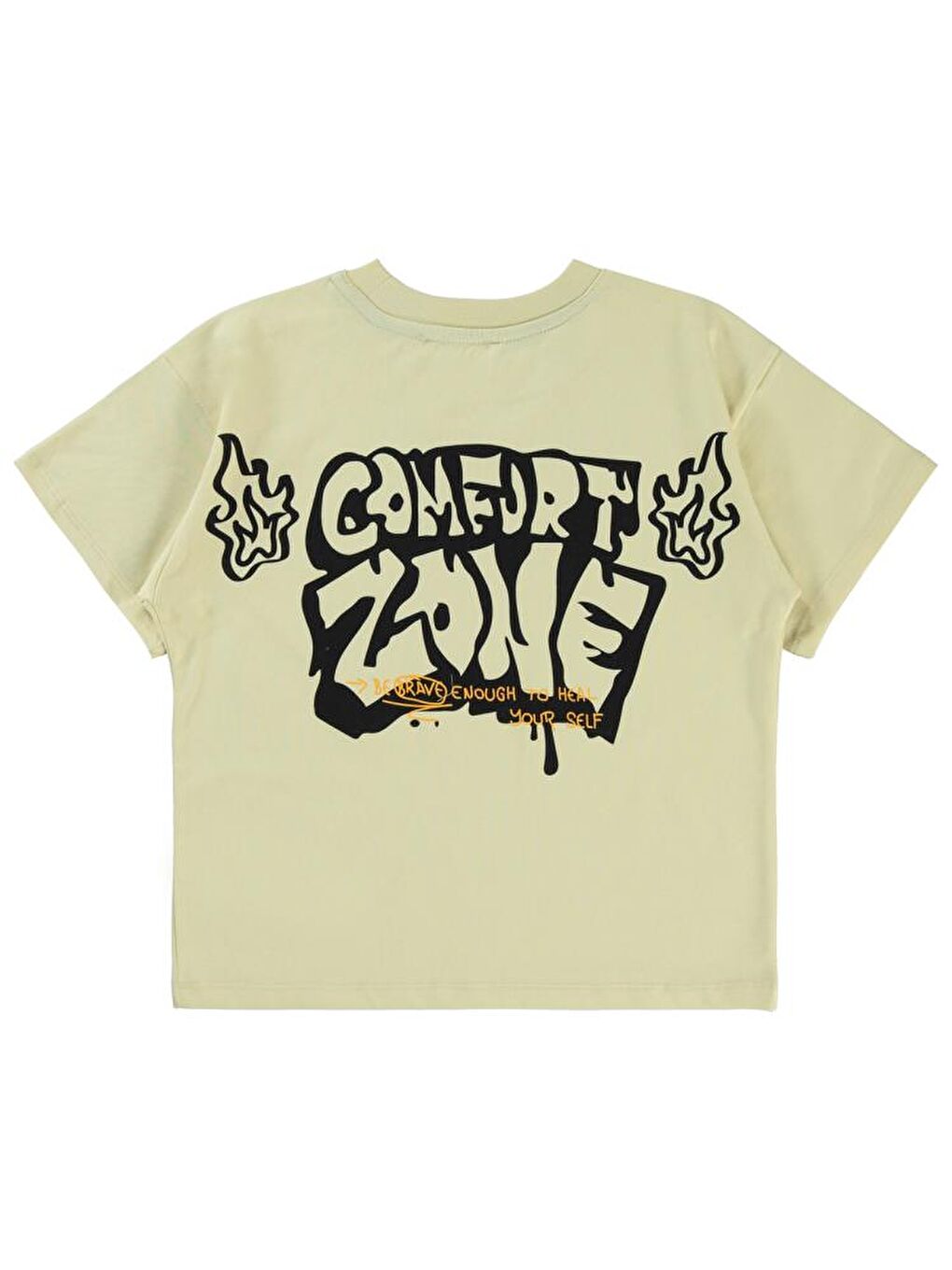 Bej Boys Comfort Zone Baskılı 10-13 Yaş Tişört