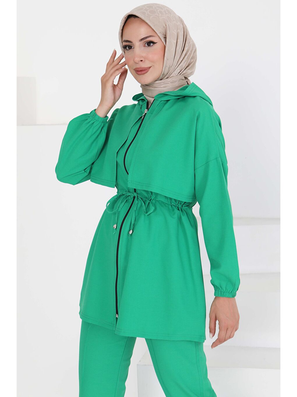 Yeşil Önden Bağlamalı İkili Takım Yesil - 27073-3