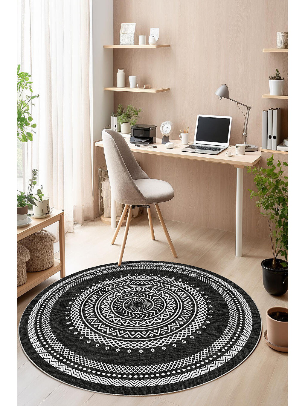 Siyah Dekoratif Soft Modern Kaymaz Yıkanabilir Salon Halısı Mutfak Halısı Koridor Halısı Yolluk-3