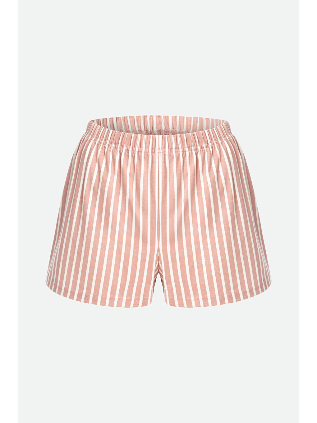 Lila Kadın Pamuklu Yandan Bağlamalı Büzgülü Şortlu Pijama Takımı-2