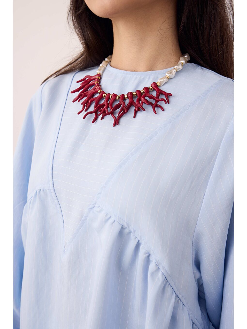 V Panama Tunik Açık Mavi-1