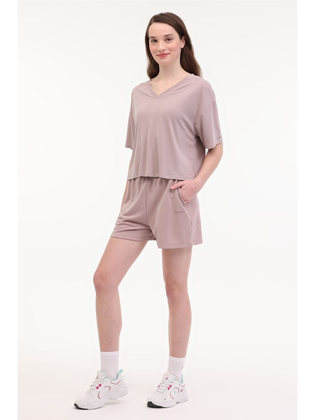 Bej WL RAIN 20SS182 5FX Vizon Kadın Şort-2