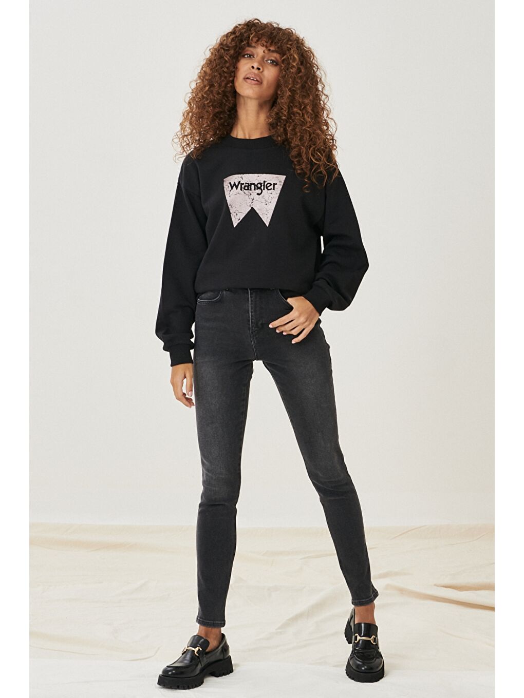 Antrasit High Rise Skinny Fit Denim Esnek Yüksek Bel Jean Jean Pantolon-1