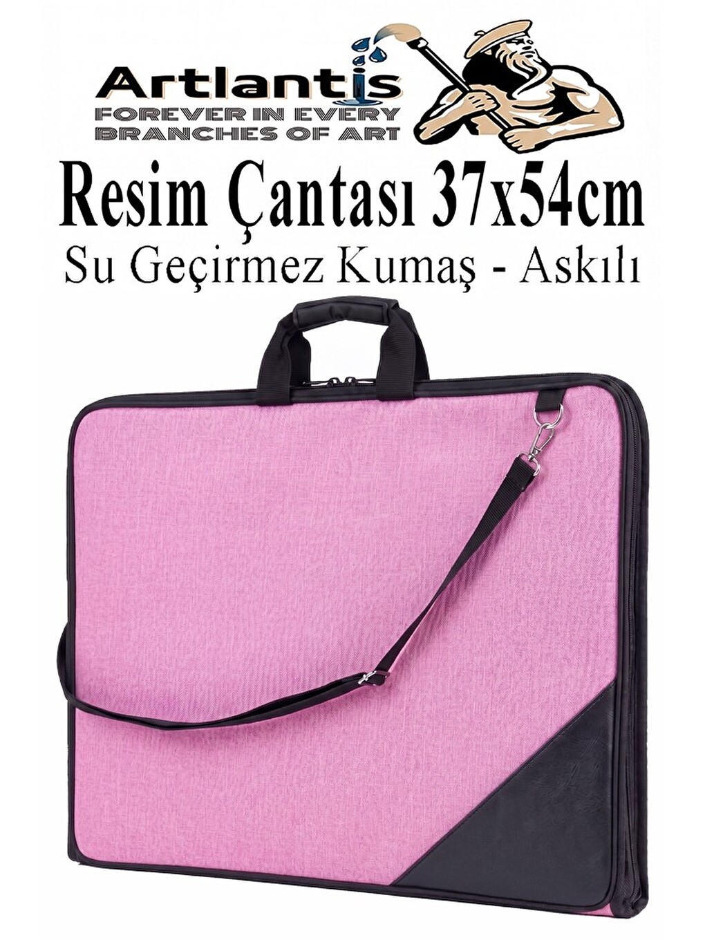 Resim Çantası Kumaş 37x54 Cm 1 Adet Teknik Resim Dosya Çantası 35x50 Cm Askılı Bez Proje Çantası Fer