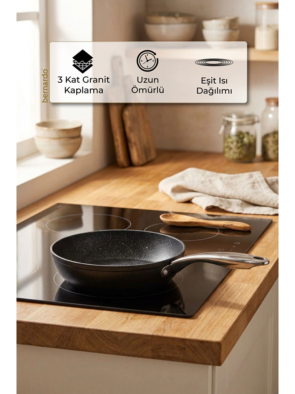 Chef Line Granit Tava Siyah 22cm-5