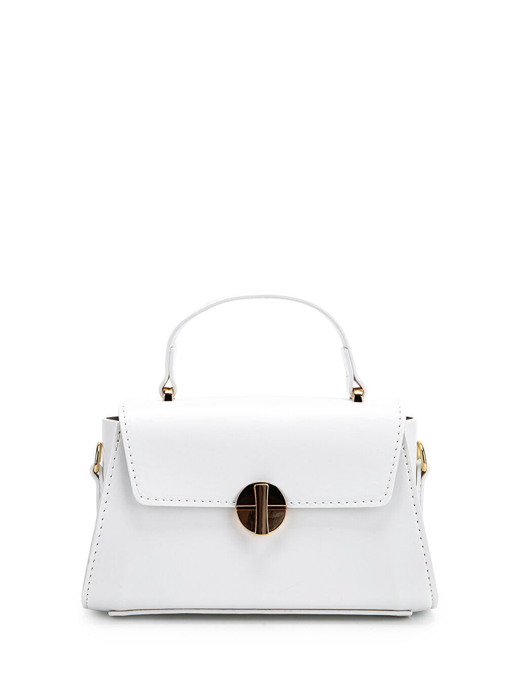 Uzun Askılı Suni Deri Kadın Çapraz Çanta Lenora Beyaz