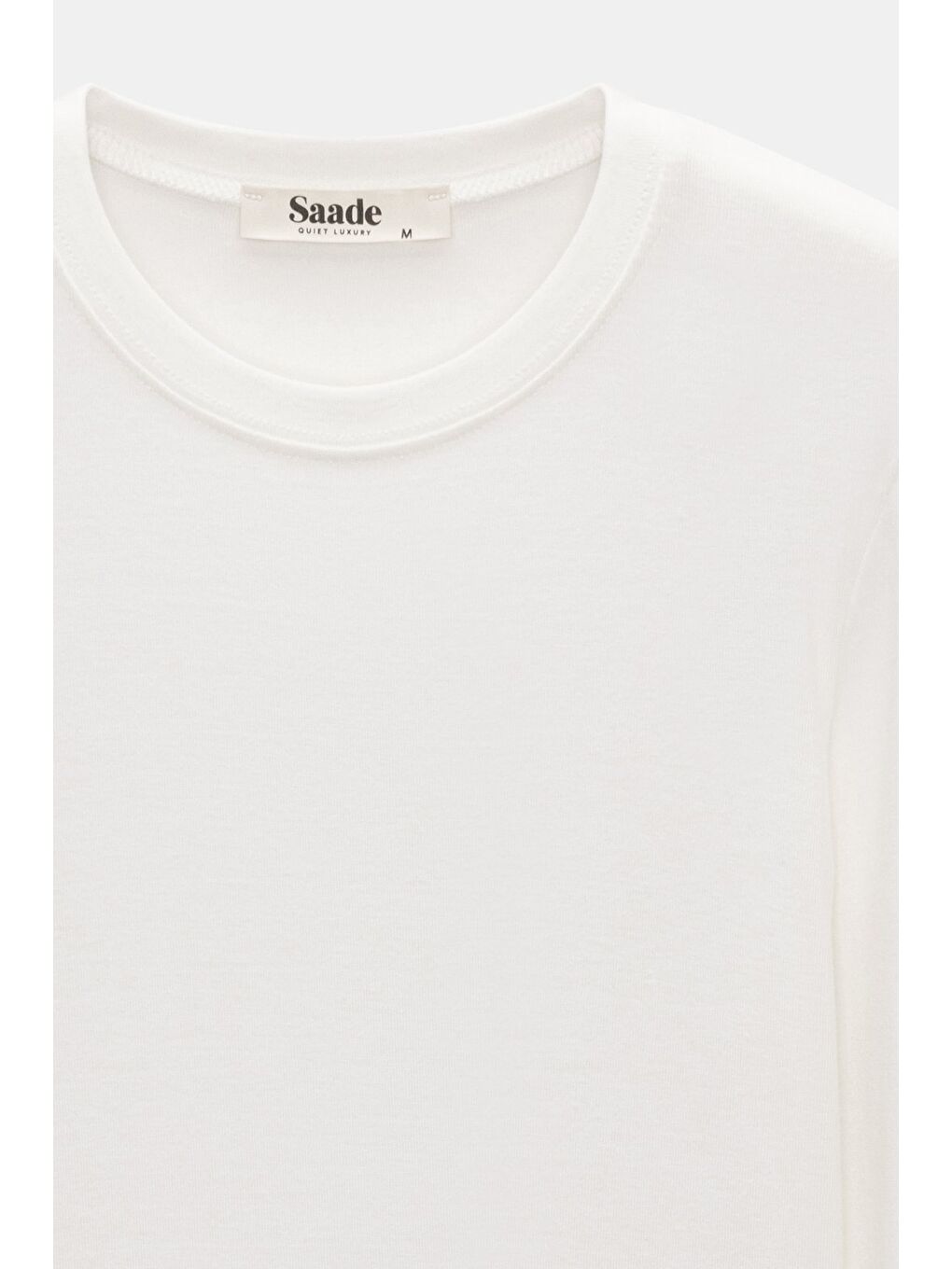 Beyaz Ekru Kadın Bisiklet Yaka Parmak Geçmeli Uzun Kollu Body/Bluz-4