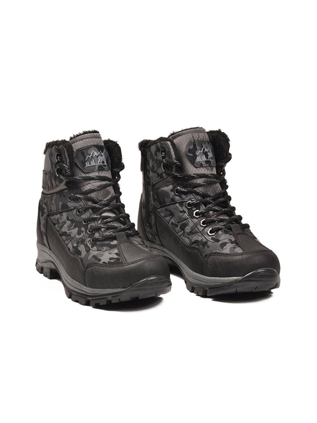 Gri Füme İçi Kürklü Soğuğa Dirençli Kaymaz Taban Unisex Outdoor Bot 980 G-2