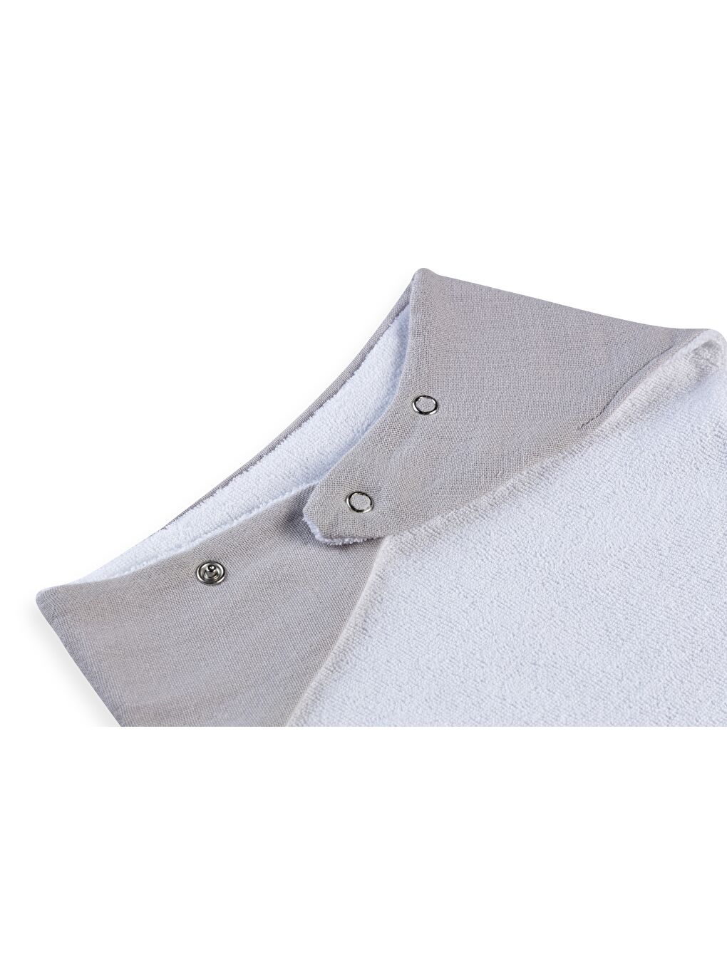 736 Silikon Diş Kaşıyıcılı Müslin Önlük Gri-4