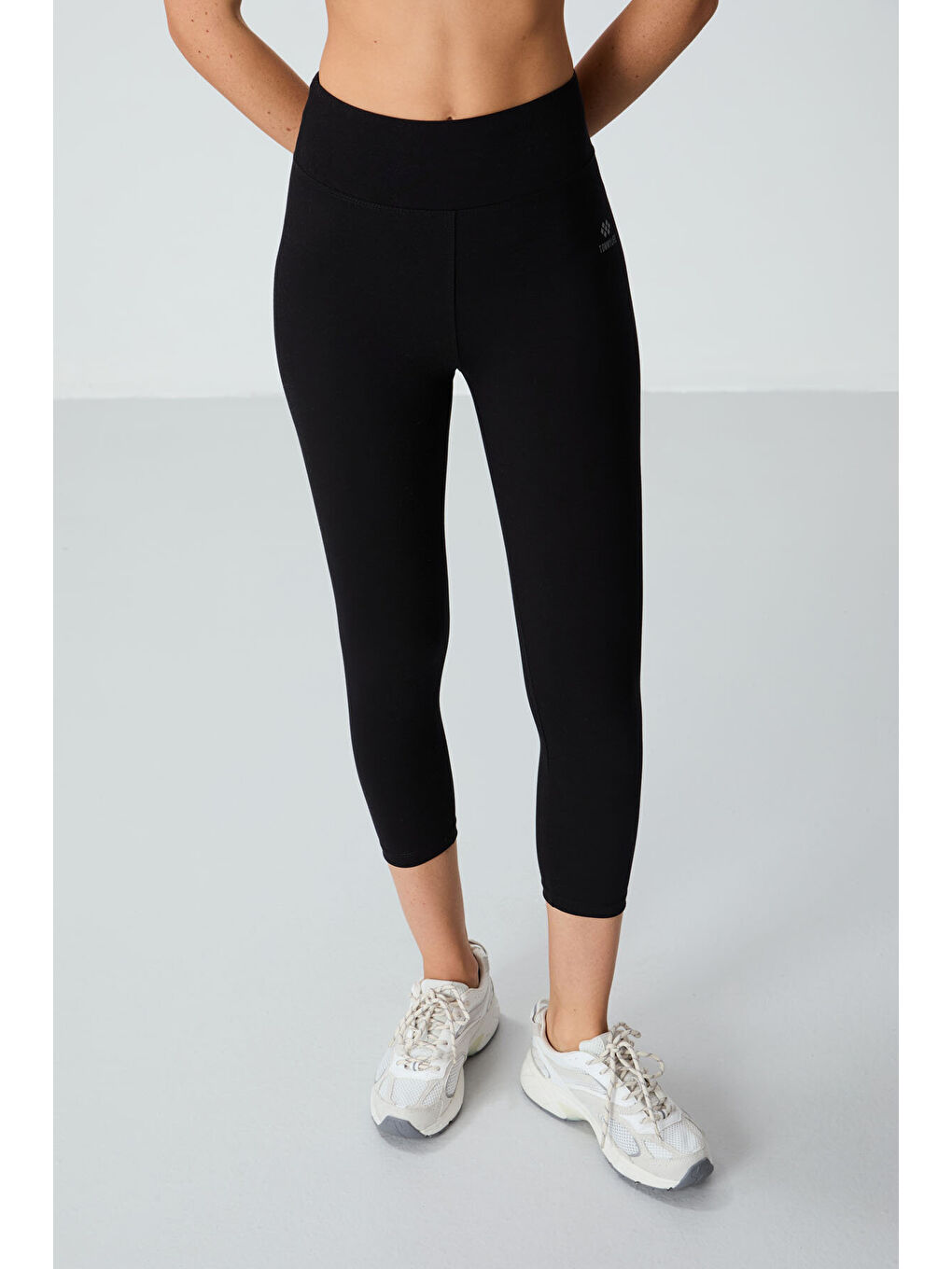 Slim Fit 2li Paket Siyah Kadın Kapri Tayt - 93097-2