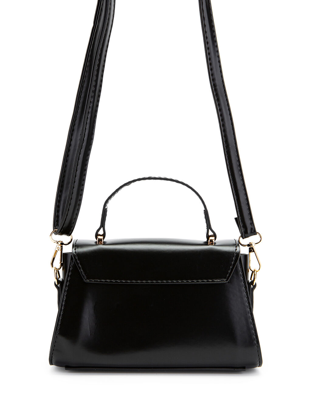 Uzun Askılı Suni Deri Kadın Çapraz Çanta Lenora Siyah-3