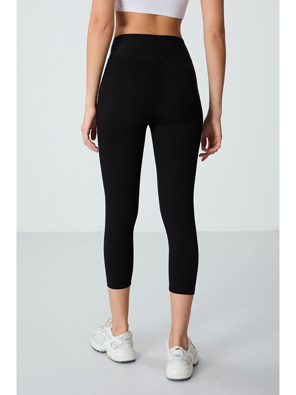 Slim Fit 2li Paket Siyah Kadın Kapri Tayt - 93097-3