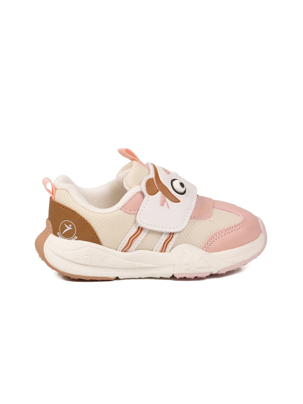 Pembe Somon Cırtlı Desenli Anatomik Bebek İlk Adım Spor Ayakkabı Sneaker Orion İa