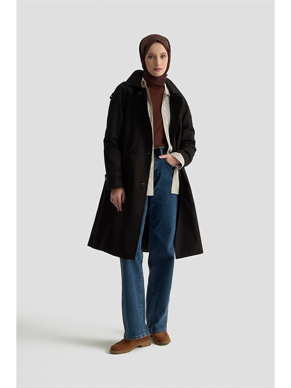 Trençkot 25Kt713 Siyah-2