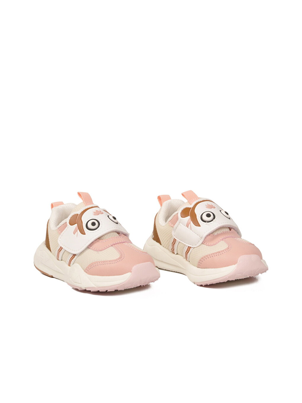 Pembe Somon Cırtlı Desenli Anatomik Bebek İlk Adım Spor Ayakkabı Sneaker Orion İa-3