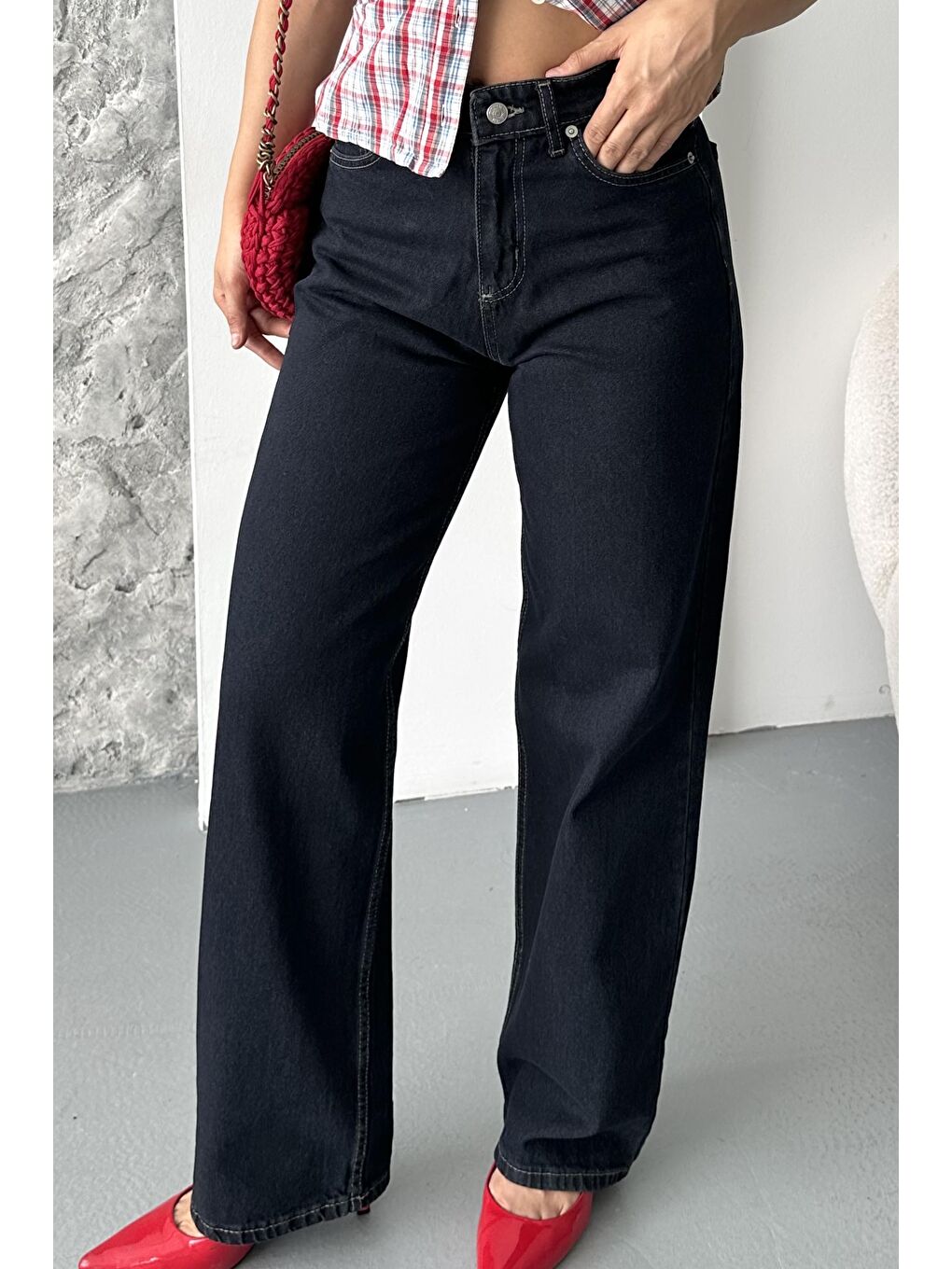 Palazzo Pantolon Koyu Lacivert - 27387