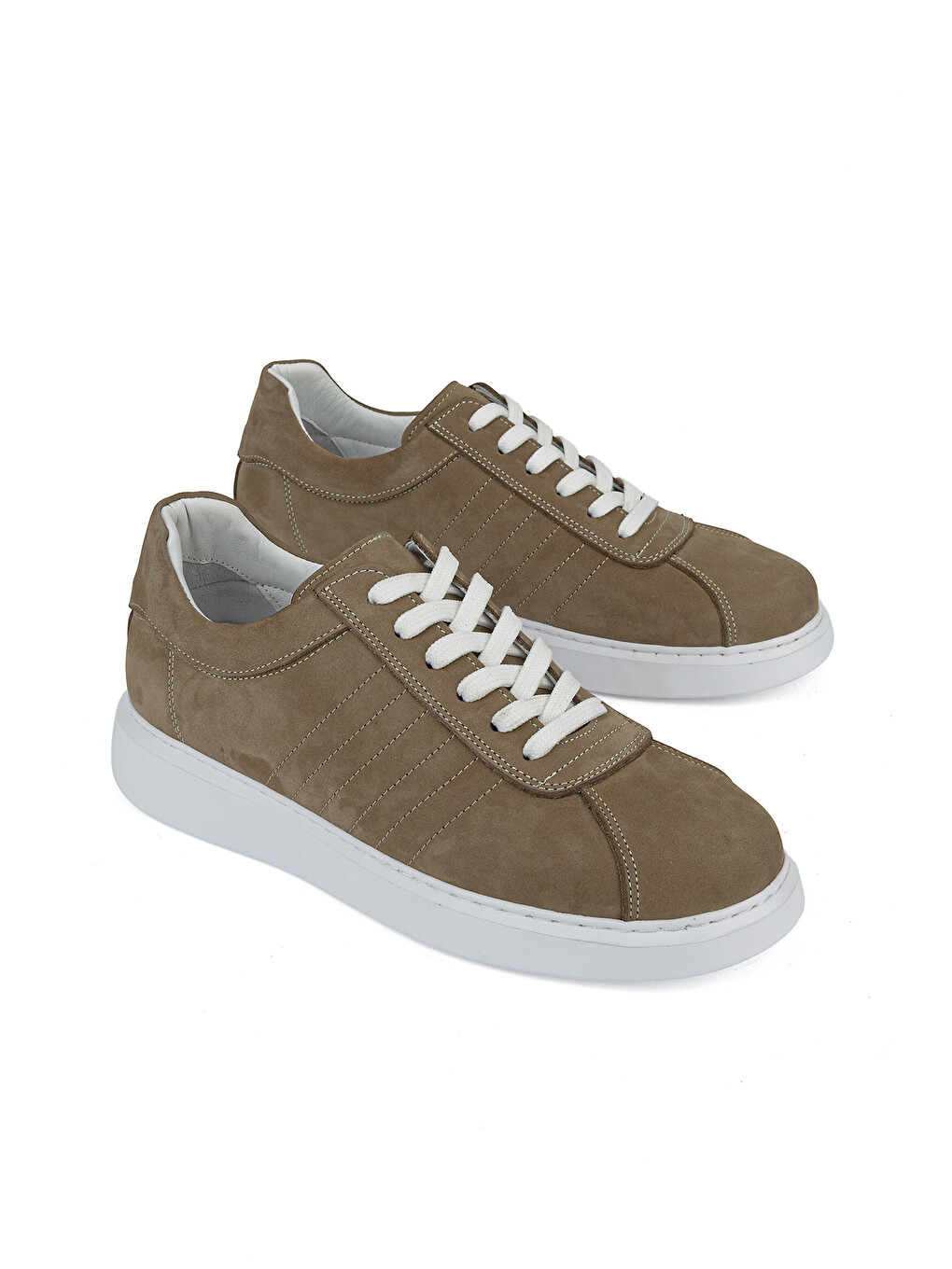 Bej Erkek Hakiki Deri Sneaker 1611066Z2880 Kum-1
