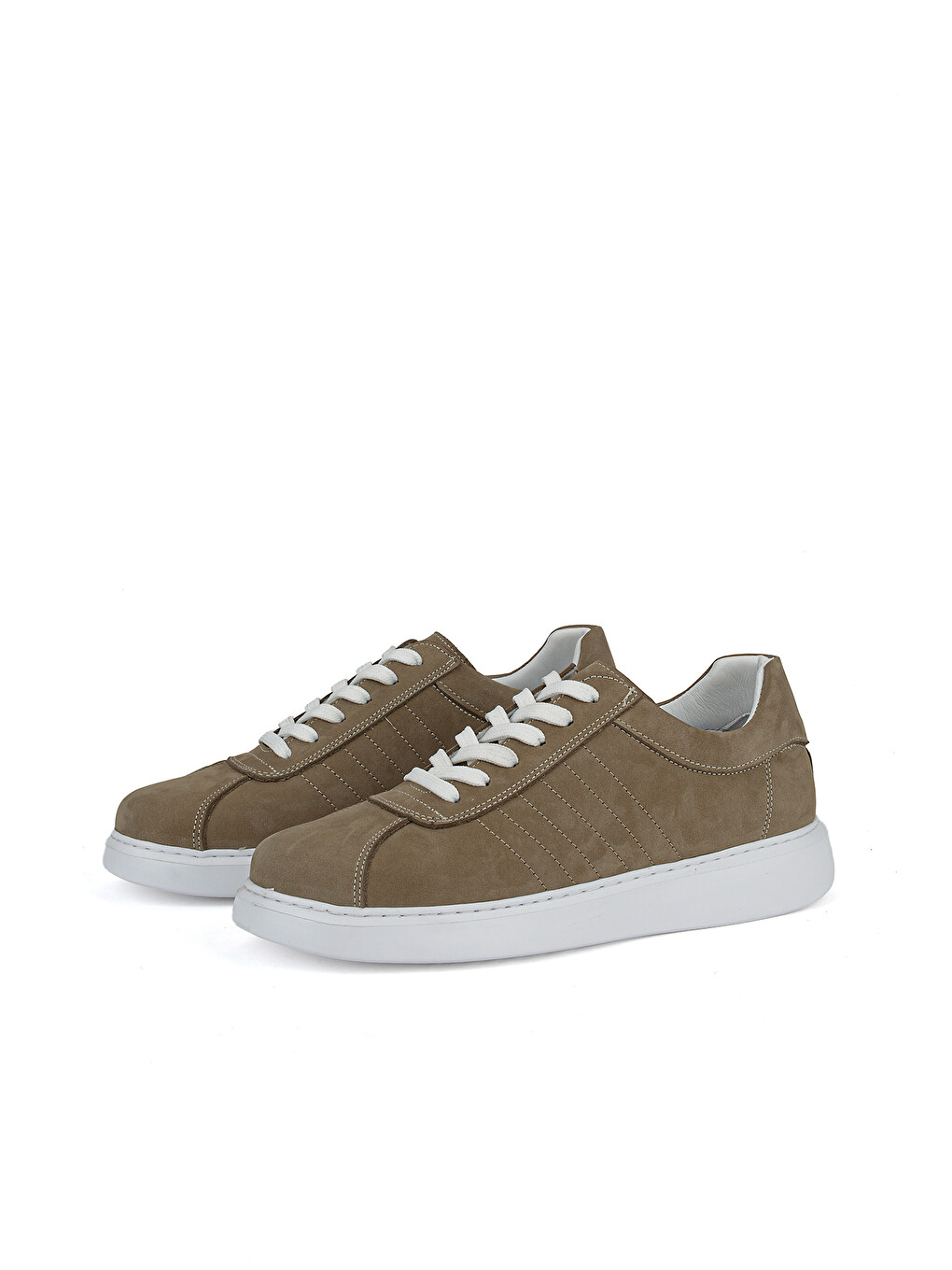 Bej Erkek Hakiki Deri Sneaker 1611066Z2880 Kum-4