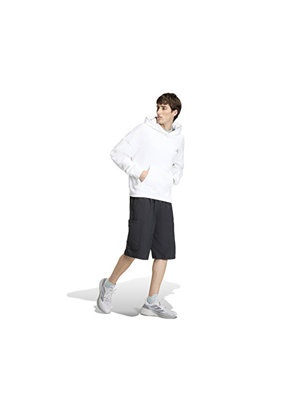 Adi365 C Hood U Erkek Koşu Sweatshirts Ka0331 Beyaz-6